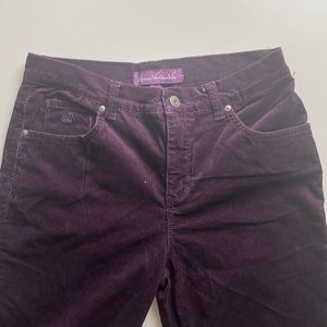 Dark purple flared pants